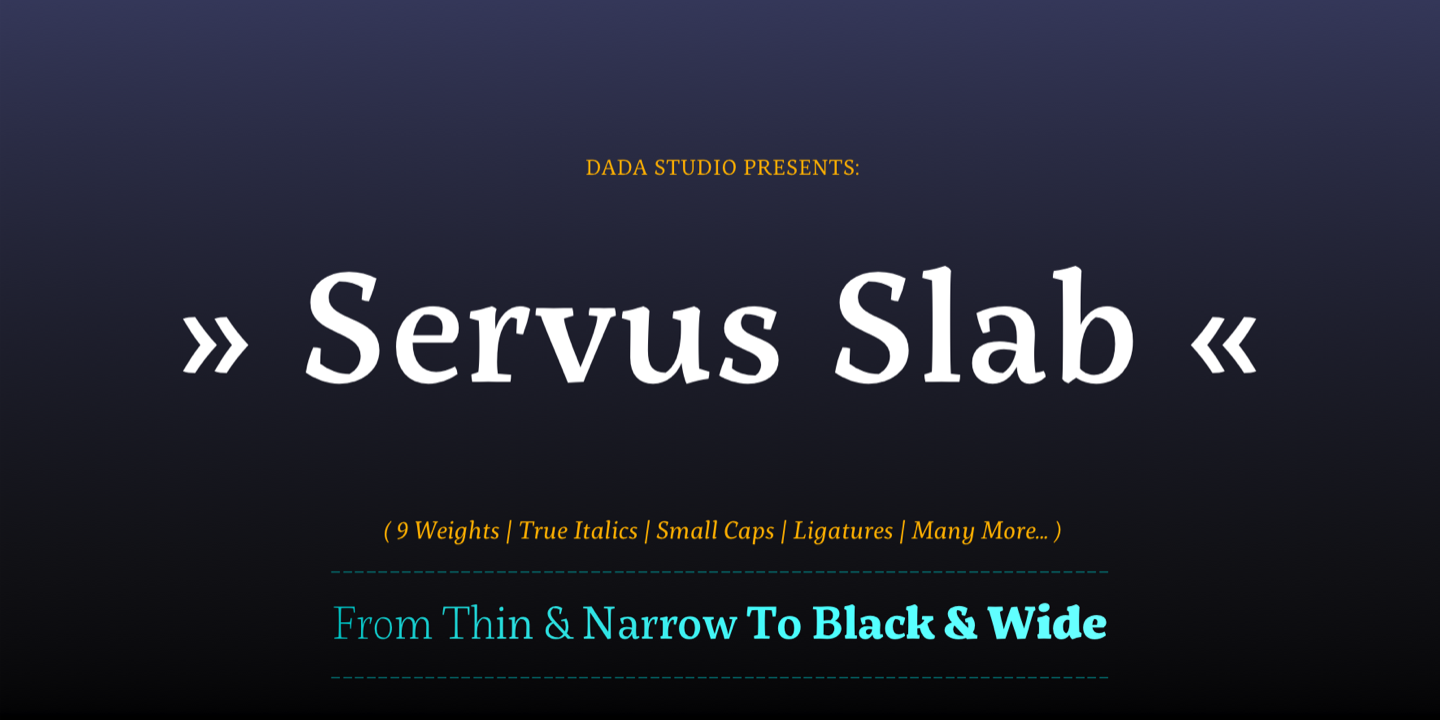 Пример шрифта Servus Slab #1